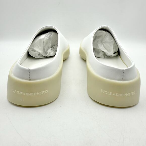 Wolf & Shepherd Mens Cruise Mule Slip On Shoes US 11 EU 44 White NIB main image 13